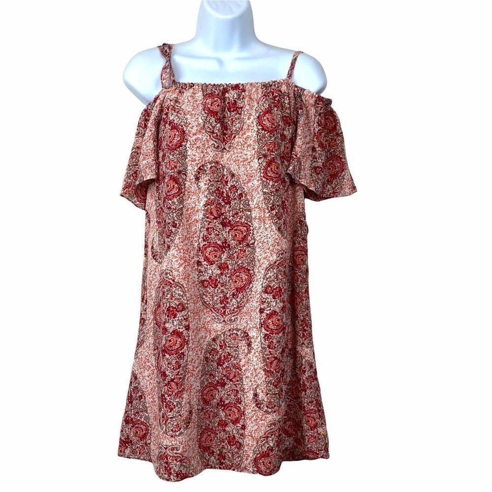 Madewell | Silk Paisley Cold Shoulder Dress - Picture 5 of 8